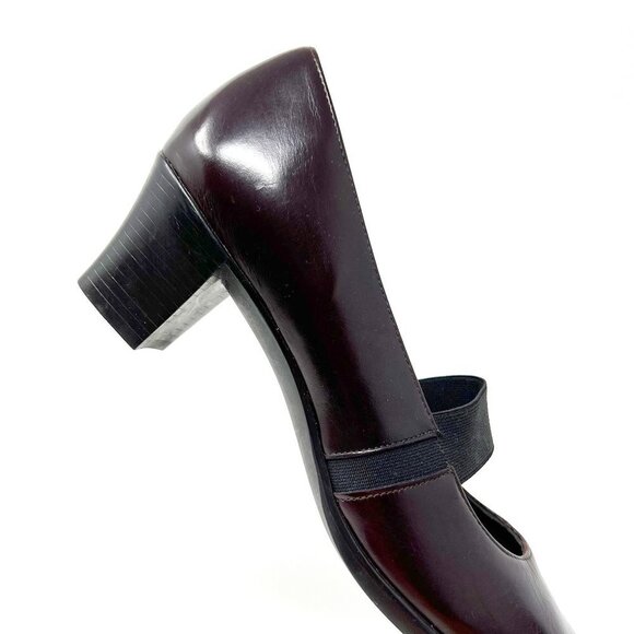 Munro Danielle Leather Pump. Chunky Low Block Heels. Dark Brown. Size  8 - Picture 8 of 15